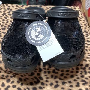 Crocs Classic Bae Sequin Platform Clog